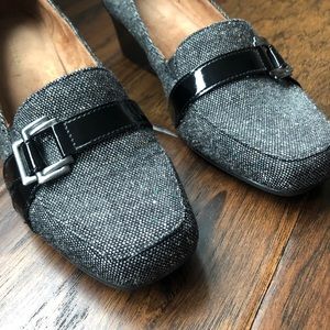 Naturalizer Graceful Black/Grey Wedge Shoe- Size 8 Narrow